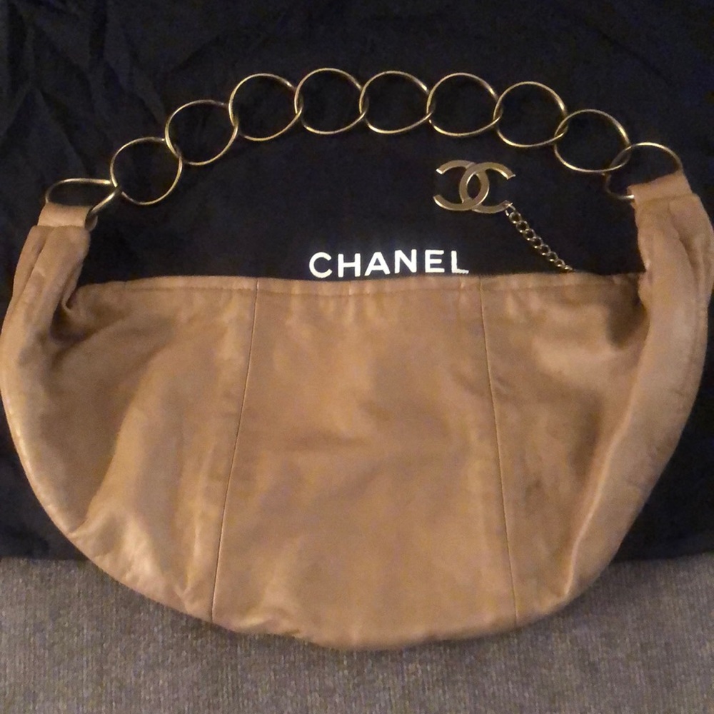 Authentic Chanel Lambskin shoulder bag